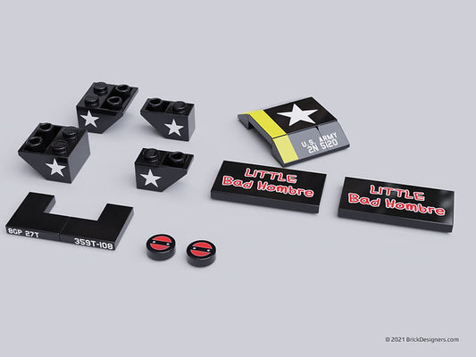 Brick Designers| Nam Era Armoured Jeep - Printed Parts