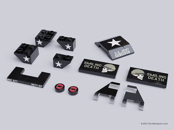 Brick Designers| Nam Era Armoured Jeep - Printed Parts