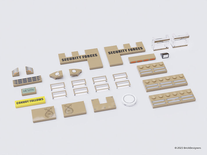 Brick Designers | Armored Truck - Printed Parts