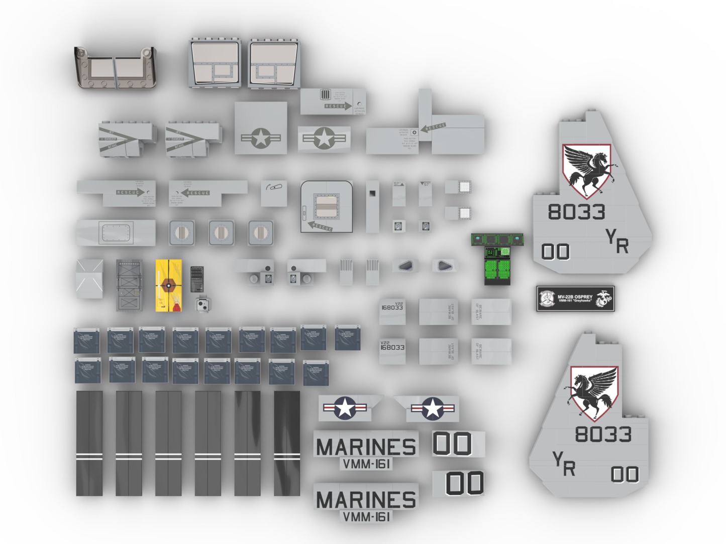 JG.AFOL| MV-22 Osprey Printed Parts Add-On Pack