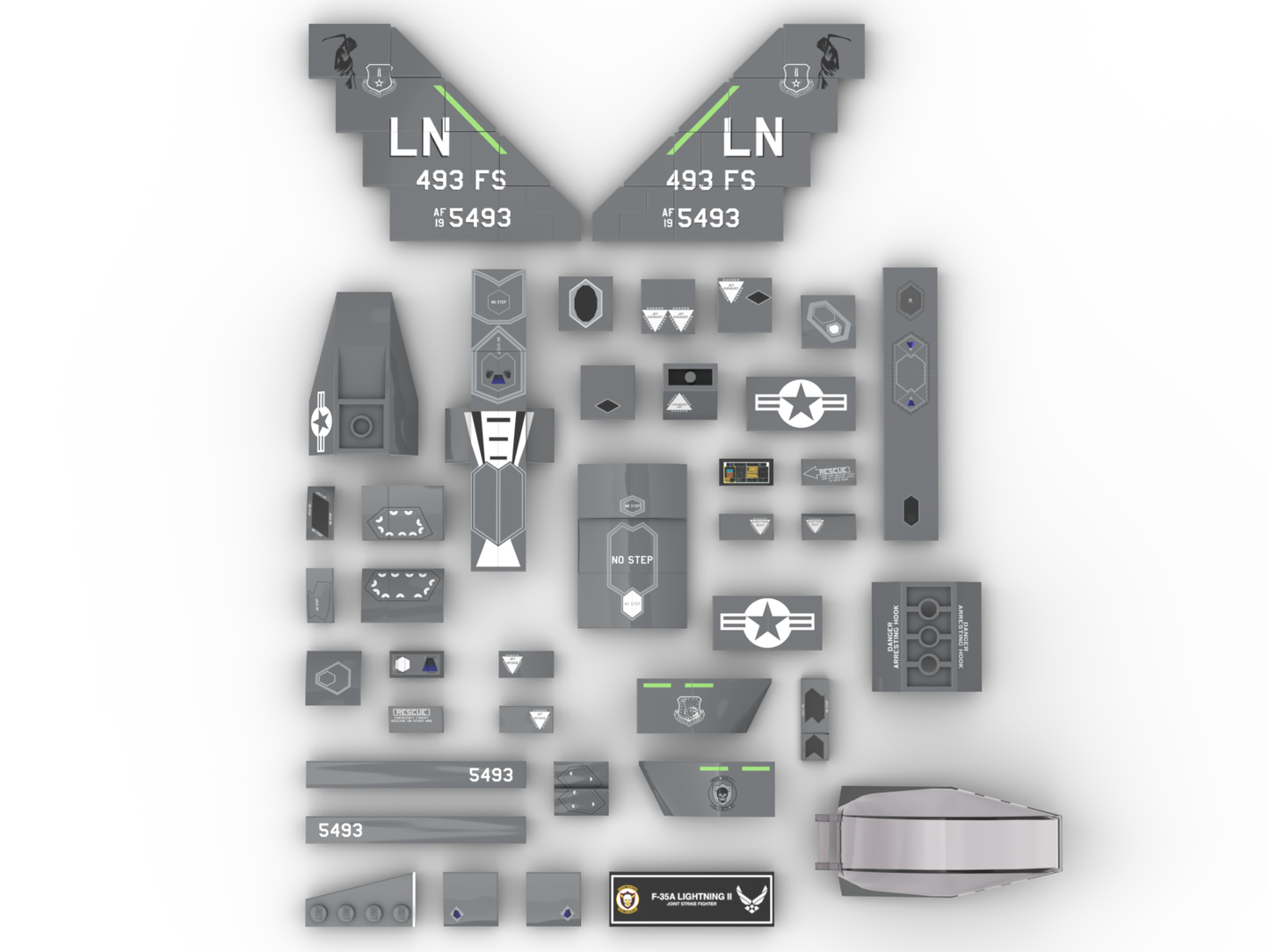 JG Bricks| F-35A Printed Parts Pack