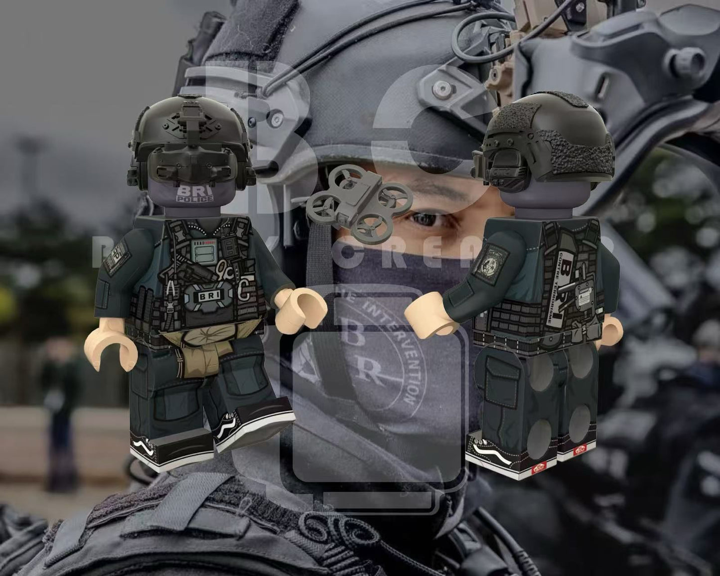 Brick Creator | French Police BRI Drone Operator