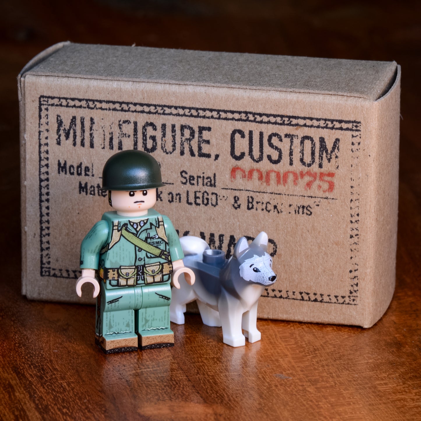 BrickWarp| WWII US Marine Dog Handler with dog