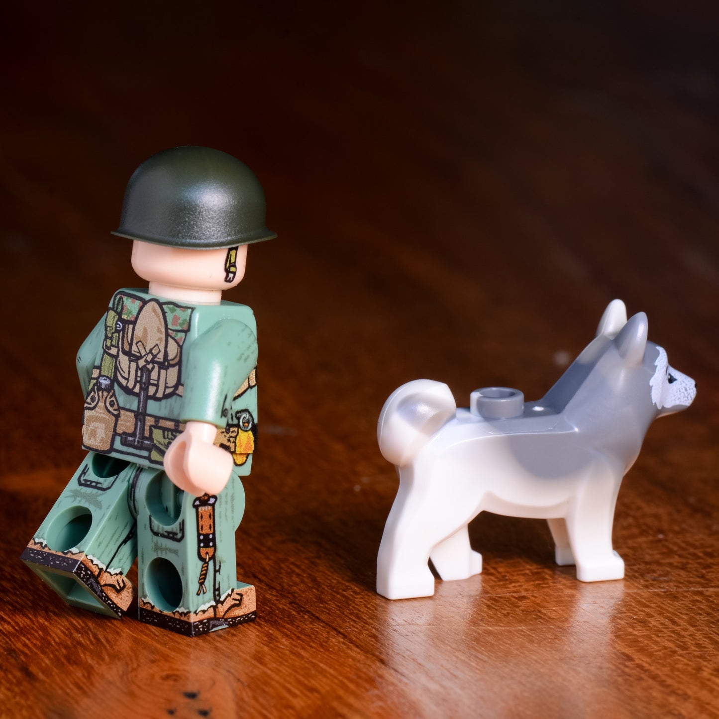 BrickWarp| WWII US Marine Dog Handler with dog