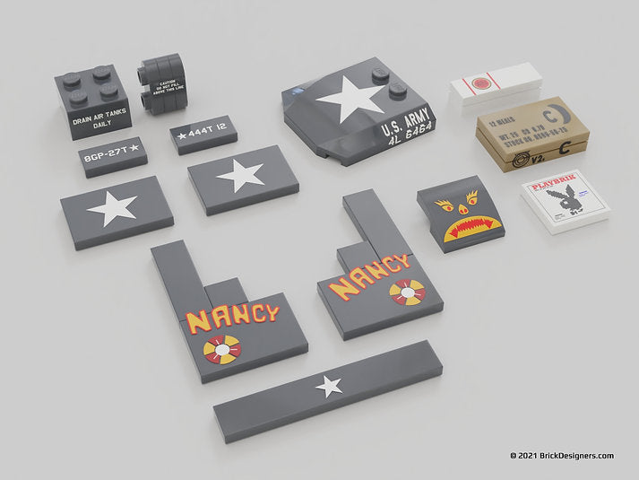 Brick Designers| Vietnam era Gun Truck -Printed Parts