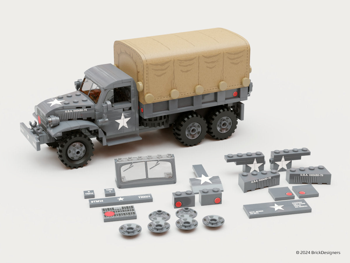 Brick Designers |Printed Parts Pack - "Deuce-and-a-half" CCKW