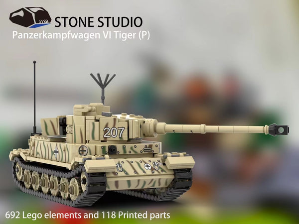 TIGER TANK 戦車型 ライターオブジェ メタル製 ミリタリー KEIWA StoneStudio|Tiger P VK4501 – War Brick Headquarter
