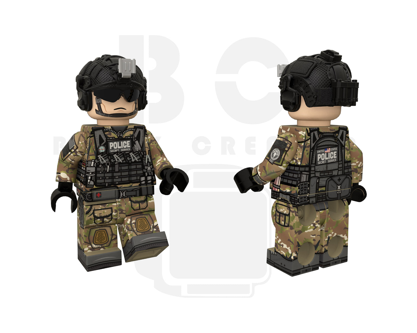 Brick Creator | Secret Service Assaulter V.2 MC Camo